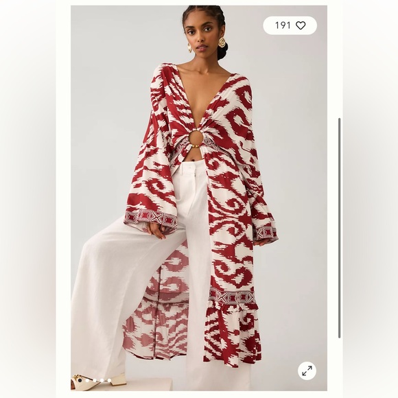 Anthropologie Other - NWT Anthropologie size M/L printed front-ring kaftan